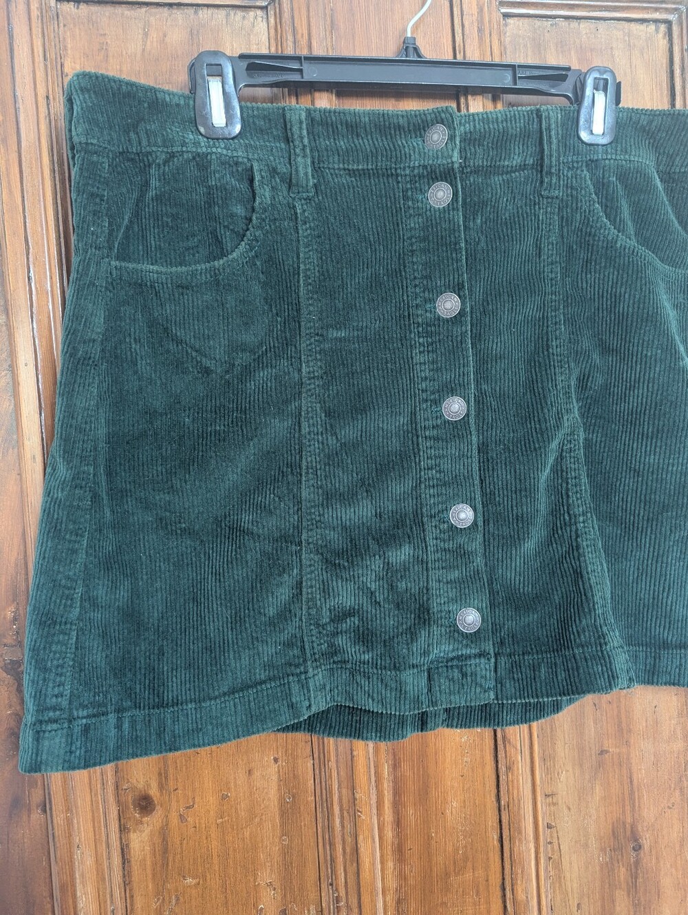 American Eagle Super Hi-Rise A-Line Corduroy Skirt Green Size 14